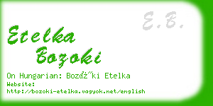 etelka bozoki business card